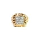 JOHN HARDY PAVE DIAMOND RING 18K GOLD CUSHION TOP (1 of 1)