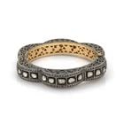 ART DECO STYLE 5.50CT CHAMPAGNE DIAMOND 14K GOLD & SILVER FANCY FILIGREE BANGLE (1 of 2)