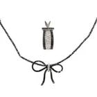 CHANGEABLE 10.50CT BLACK DIAMOND 14K NECKLACE 18K GOLD PENDANTS (1 of 2)