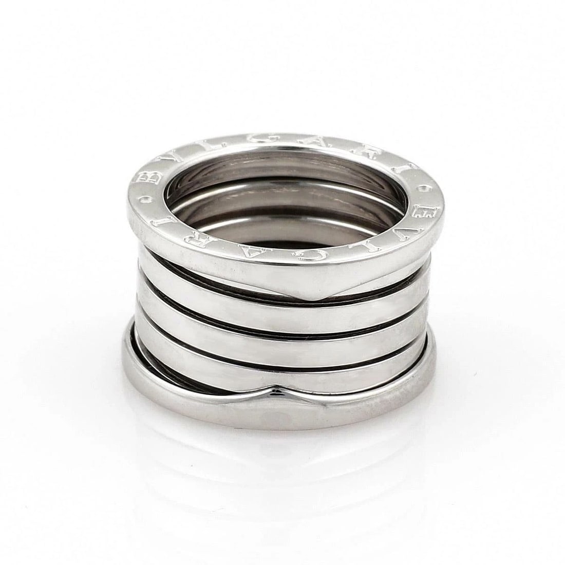 BVLGARI BULGARI B ZERO-1 18K WHITE GOLD 13MM BAND RING SIZE EU 50-US 5 (1 of 2)