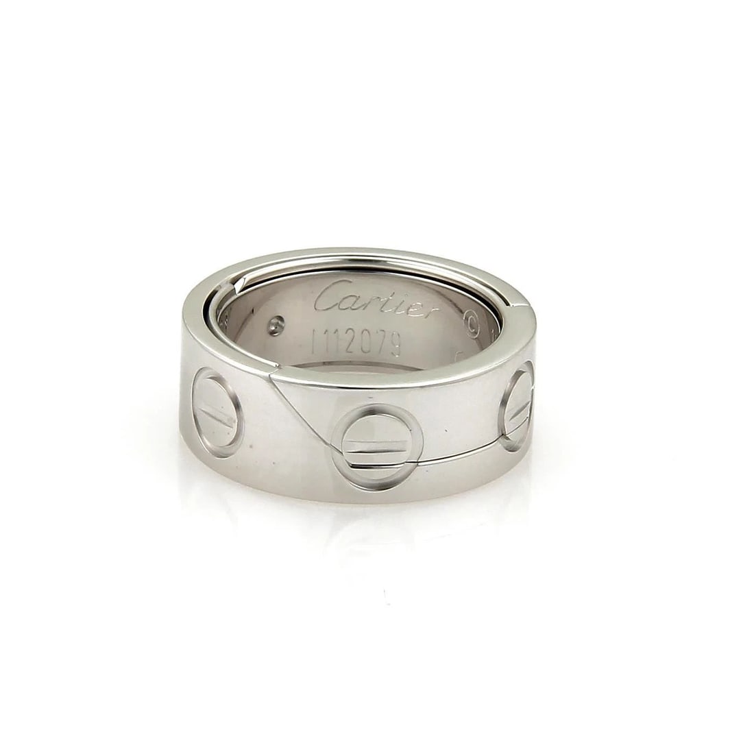 CARTIER ASTRO LOVE GOLD RING/PENDANT SECRET BALL 18K WHITE SIZE 4 W/ CERT. (1 of 2)