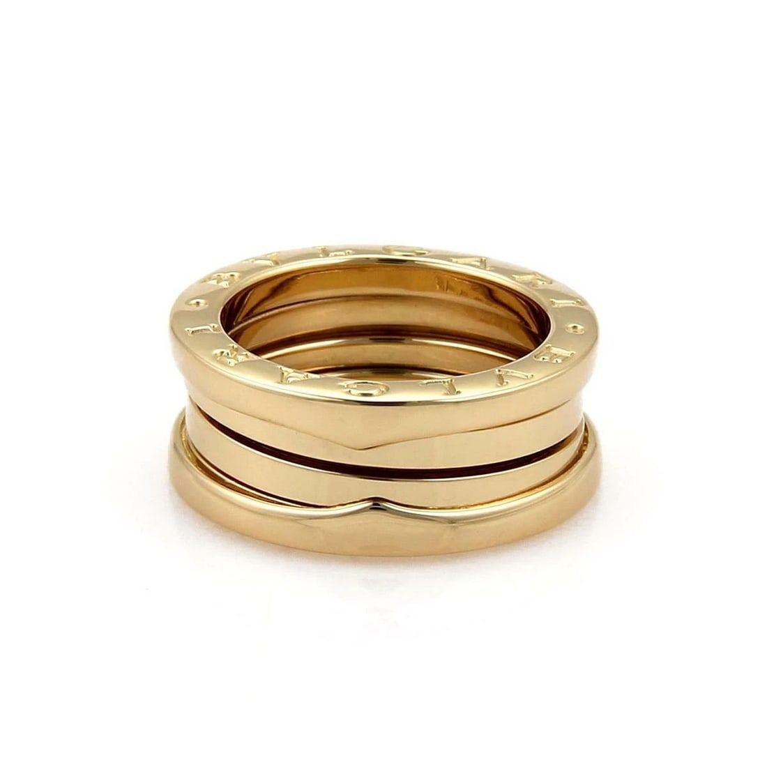 BVLGARI BULGARI B ZERO-1 18K YELLOW GOLD 8.5MM WIDE BAND RING SIZE 51-US 5 (1 of 2)