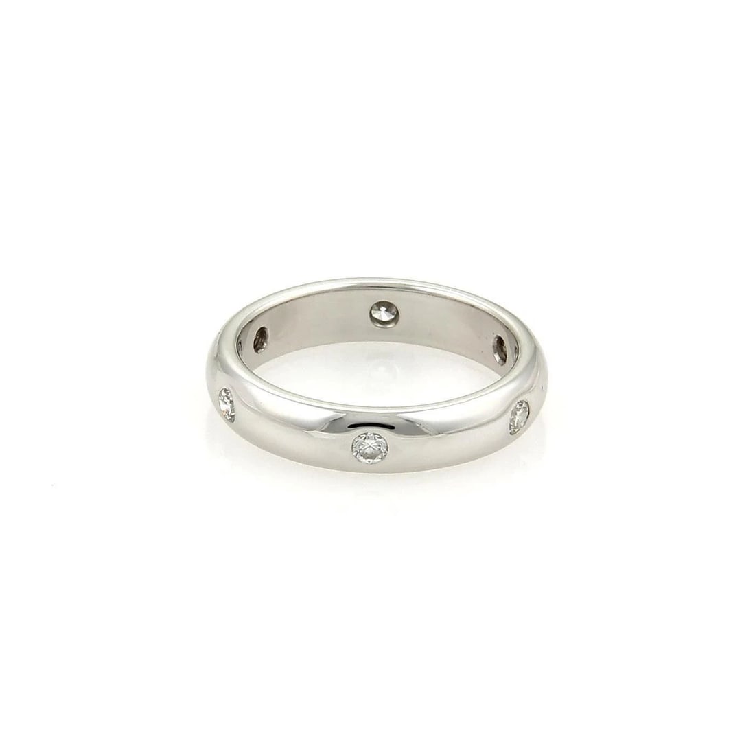 CARTIER STELLA DIAMOND GOLD BAND 18K WHITE 4MM RING SIZE 5 (1 of 1)