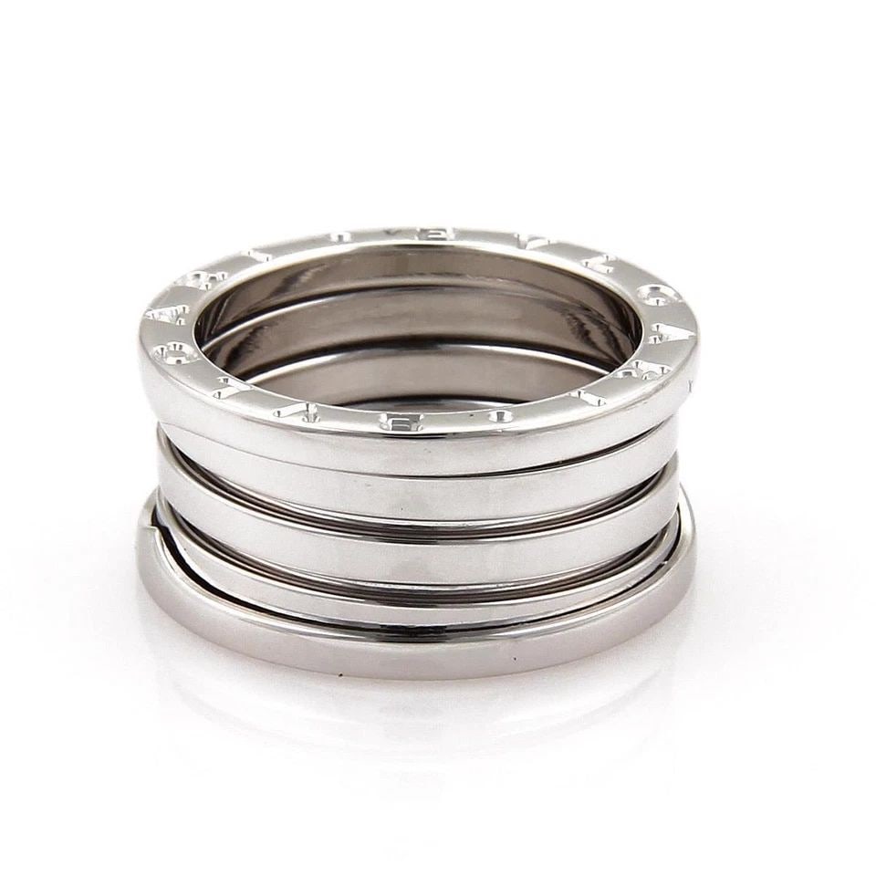 BVLGARI B ZERO-1 RING 18K WHITE GOLD 11MM BAND SIZE EU 53-US 6: BVLGARI B ZERO-1 RING 18K WHITE GOLD 11MM BAND SIZE EU 53-US 6 BVLGARI B ZERO-1 RING 18K WHITE GOLD 11MM BAND SIZE EU 53-US 6 Bvlgari Bulgari B Zero-1 18k White Gold 11mm Band Ring Size EU 53-US 6 Des