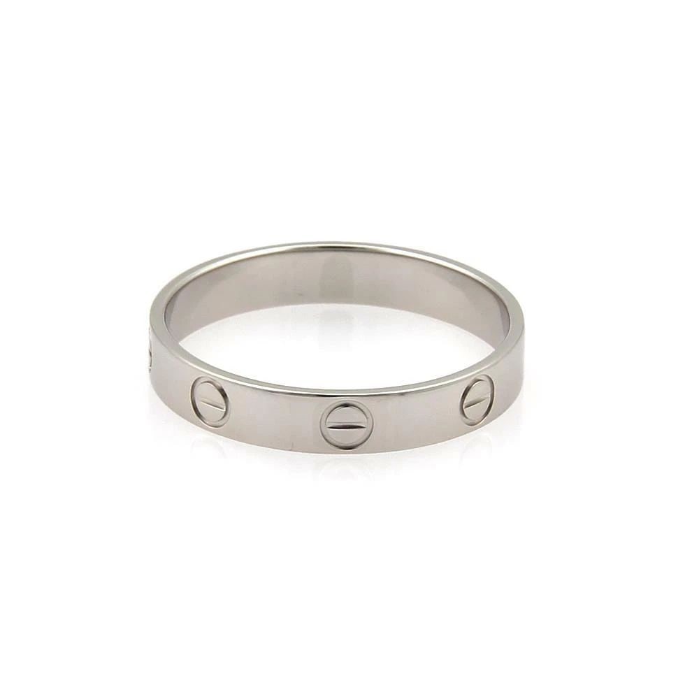 CARTIER RING MINI LOVE 18K WHITE GOLD 3.6MM BAND SIZE EU 58-US 8.75 CERT: CARTIER RING MINI LOVE 18K WHITE GOLD 3.6MM BAND SIZE EU 58-US 8.75 CERT CARTIER RING MINI LOVE 18K WHITE GOLD 3.6MM BAND SIZE EU 58-US 8.75 CERT The Cartier Ring Mini Love is a stunning piece of fine