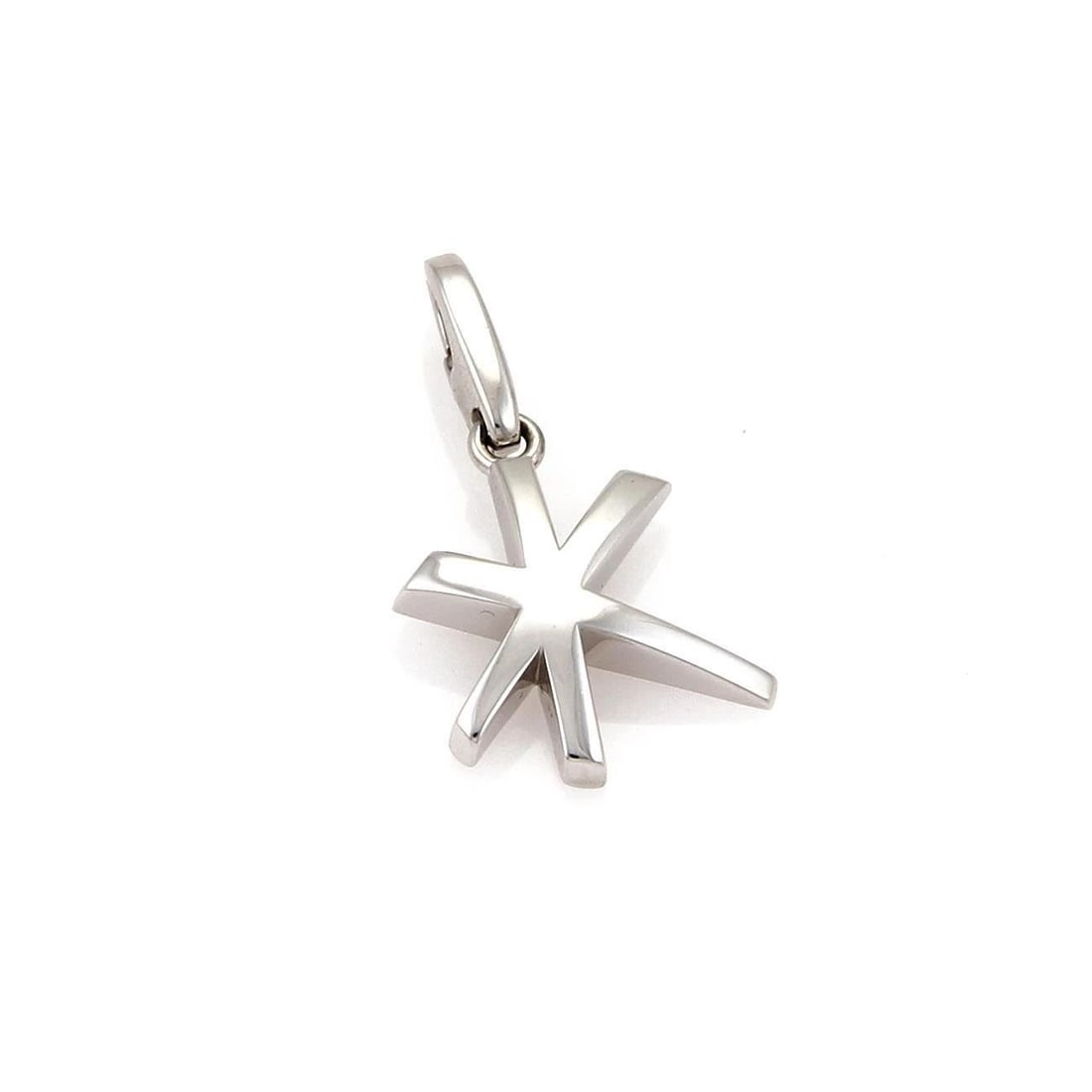 CARTIER 18K WHITE GOLD STAR CHARM PENDANT W/CERTIFICATE (1 of 2)