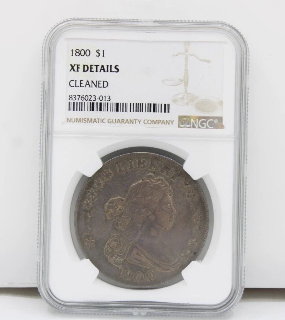 1800 $1 NGC XF 12 ARROW B-17 BB-196 DRAPED BUST EARLY DOLLAR COIN (1 of 2)
