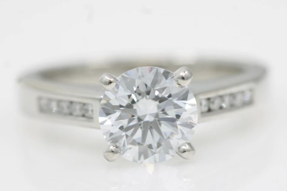 JAMES ALLEN PLATINUM 950 IGI VS1 H 1.44 TCW LAB GROWN DIAMOND ENGAGEMENT RING (1 of 2)