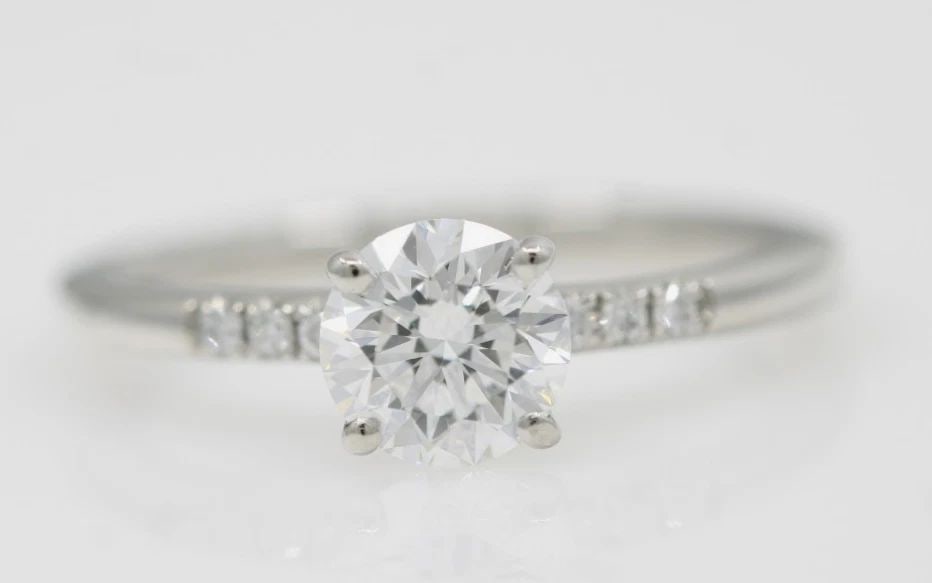 BRILLIANT EARTH PLATINUM 0.91 TCW LAB-CREATED DIAMOND ENGAGEMENT RING SIZE 5.5 (1 of 2)