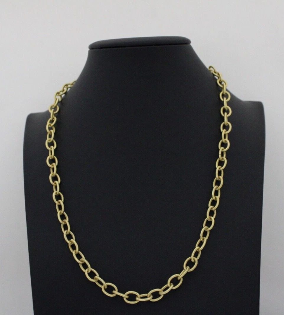 JUDITH RIPKA STERLING SILVER & GOLD TONED ROLO CHAIN 20" NECKLACE -38.5G (1 of 2)