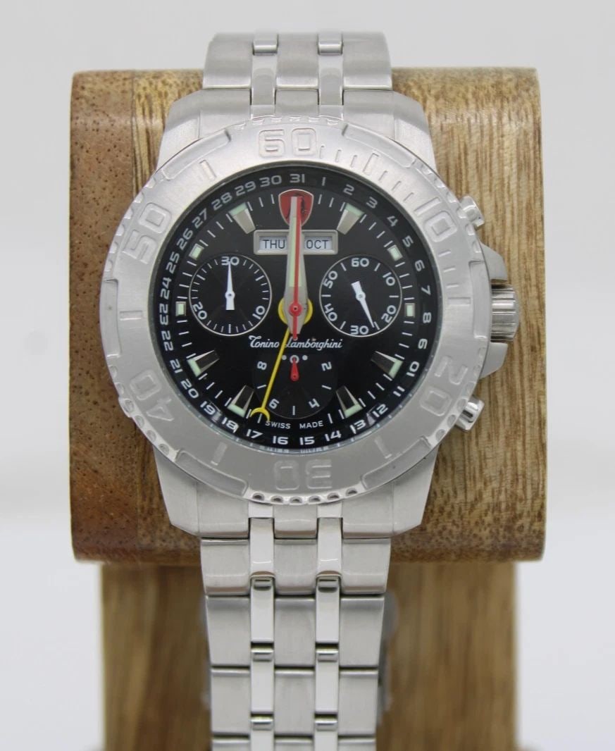 TONINO LAMBORGHINI SPIDER BLACK 40MM DAY MONTH CHRONOGRAPH DIAL 5015.61 WATCH (1 of 2)