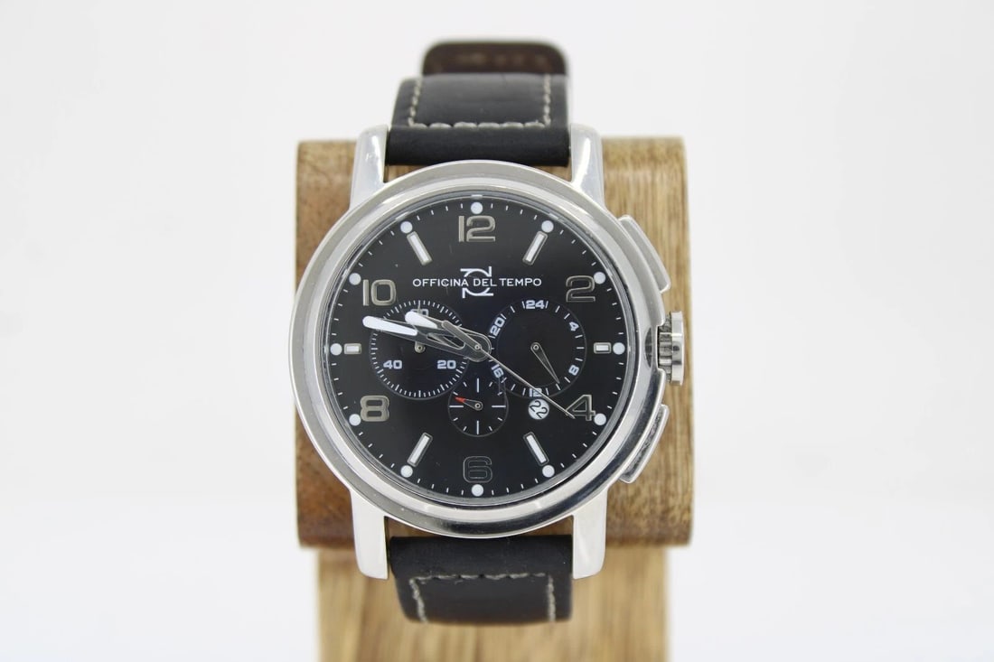 OFFICINA DEL TEMPO WATCH OT1032 QUARTZ STAINLESS STEEL MEN'S CHRONOGRAPH (1 of 2)