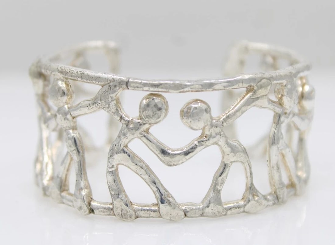 STERLING SILVER 925 CUFF BRACELET 6" - 49.7 GRAMS (1 of 2)