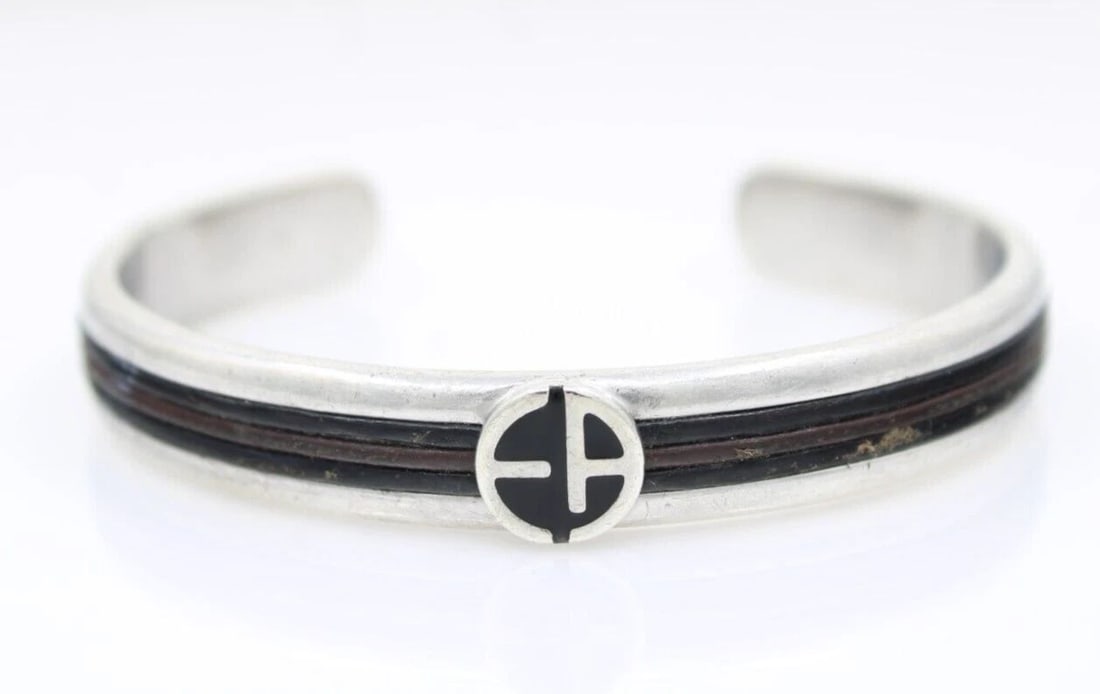 EMPORIO ARMANI STERLING SILVER CUFF BRACELET 7" - 39 GRAMS (1 of 2)