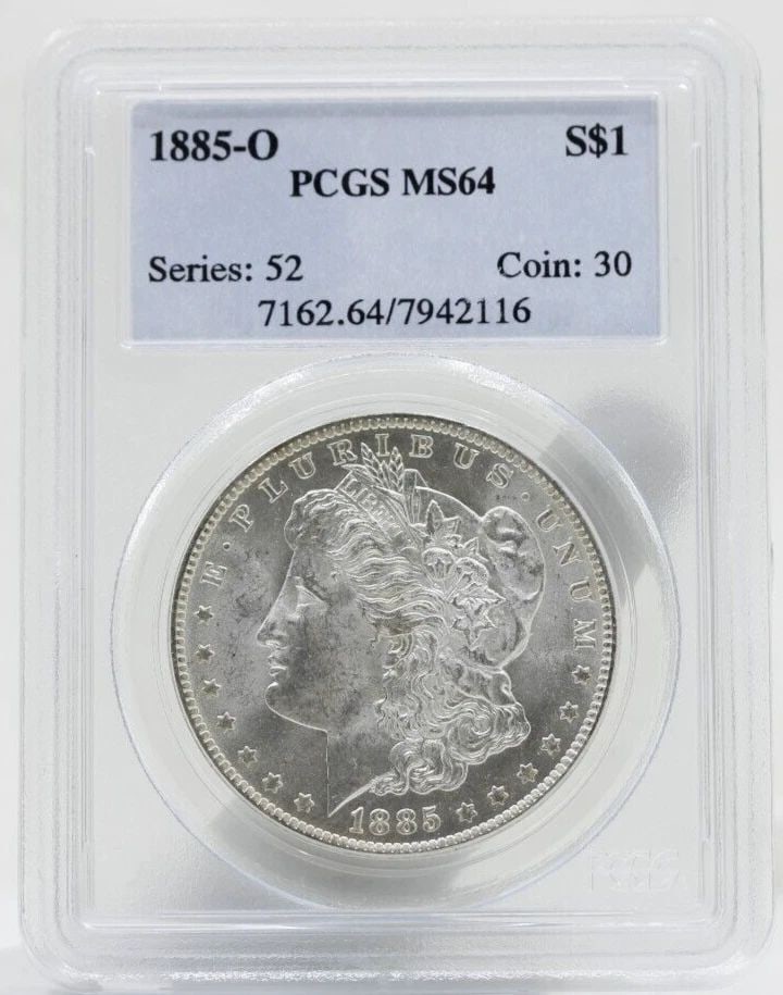 1885 O MORGAN SILVER DOLLAR $1 PCGS MS64 (1 of 2)