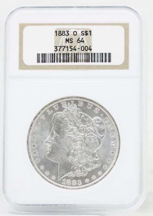 1883 O MORGAN SILVER DOLLAR NGC MS-64 OLD NGC HOLDER (1 of 2)
