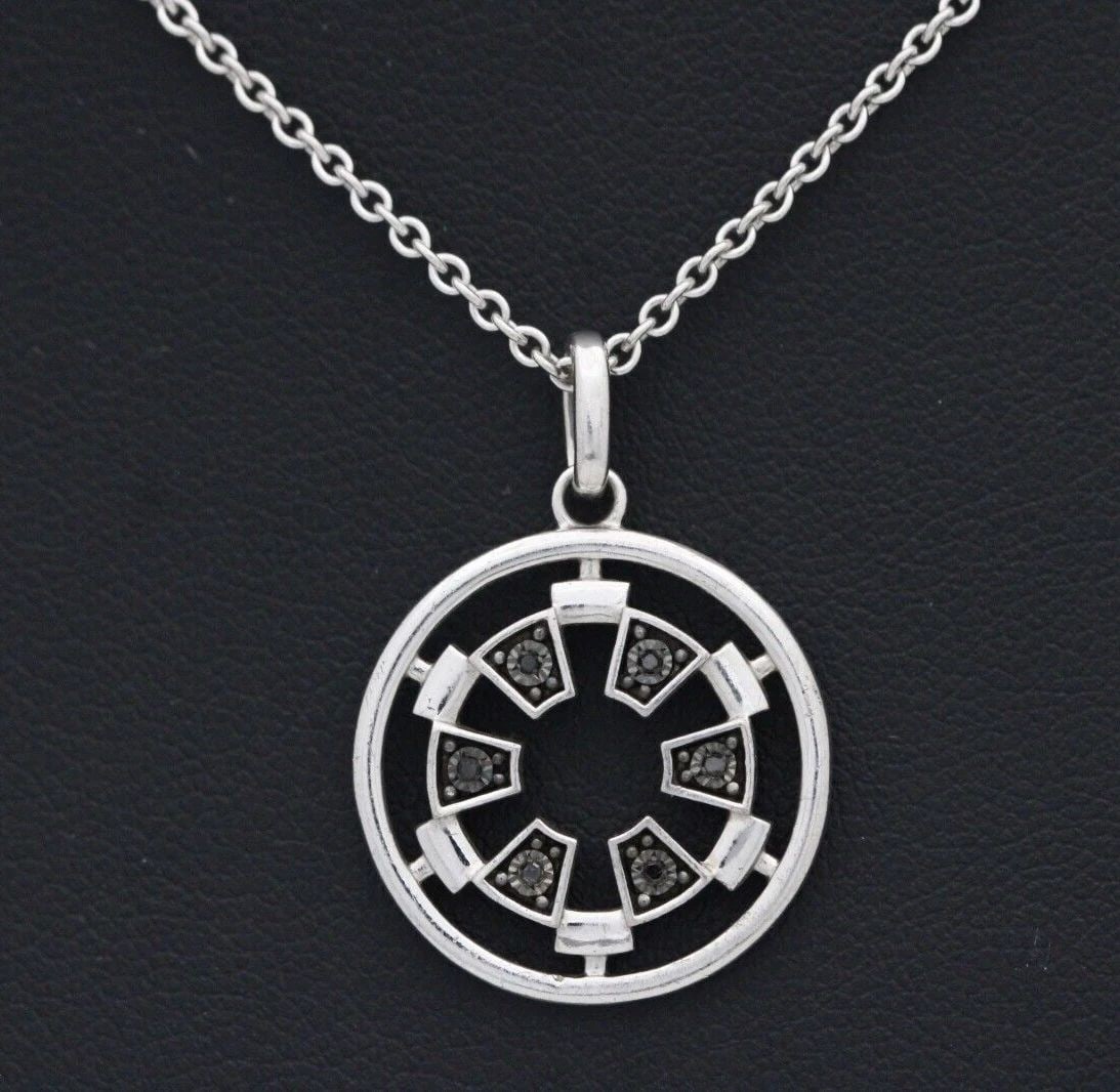 KAY JEWELERS STAR WARS STERLING SILVER EMPIRE LOGO DIAMOND ACCENTS 19" NECKLACE: KAY JEWELERS STAR WARS STERLING SILVER EMPIRE LOGO DIAMOND ACCENTS 19" NECKLACE KAY JEWELERS STAR WARS STERLING SILVER EMPIRE LOGO DIAMOND ACCENTS 19" NECKLACE Description Kay Jewelers Star Wars Sterl