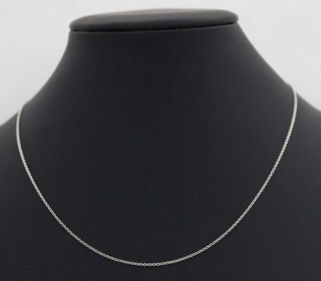 TIFFANY & CO. STERLING SILVER CHAIN ROLO NECKLACE 16" - 1.3 GRAMS: TIFFANY & CO. STERLING SILVER CHAIN ROLO NECKLACE 16" - 1.3 GRAMS Description Tiffany & Co. Sterling Silver Chain Rolo Necklace 16" Necklace is in good condition. May show signs of wear and/or tear. A