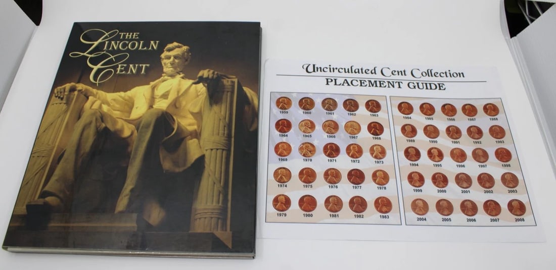 1959-2008 THE LINCOLN UNCIRCULATED CENT COLLECTION W/ BOOK: 1959-2008 THE LINCOLN UNCIRCULATED CENT COLLECTION W/ BOOK Description 1959-2008 The Lincoln Uncirculated Cent Collection w/ Book Coins are in uncirculated condition. Packaging may show signs of wear 