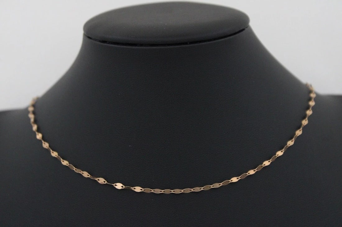 JACMEL MAURITIUS JCM 925 STERLING SILVER ROSE TONE CHAIN 24" NECKLACE 2.8 GRAMS (1 of 2)