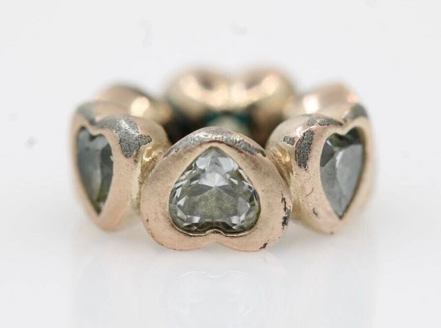 PANDORA ROSE GOLD SPACE IN MY HEART CHARM 781252CZ 1.2 GRAMS (1 of 2)