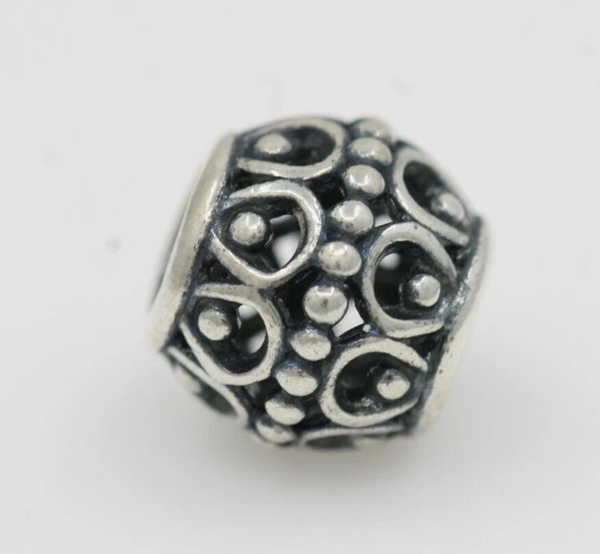 AUTHENTIC PANDORA STERLING SILVER A CLOUDS LINING CAGE BEAD CHARM 790458FZ - 2 G (1 of 2)