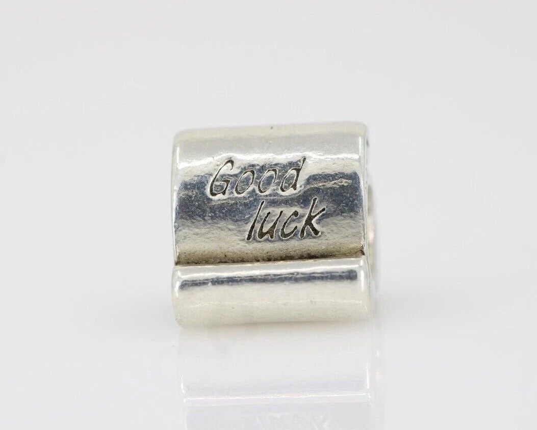 AUTHENTIC PANDORA STERLING SILVER GOOD LUCK SCROLL CHARM 790514 (1 of 2)