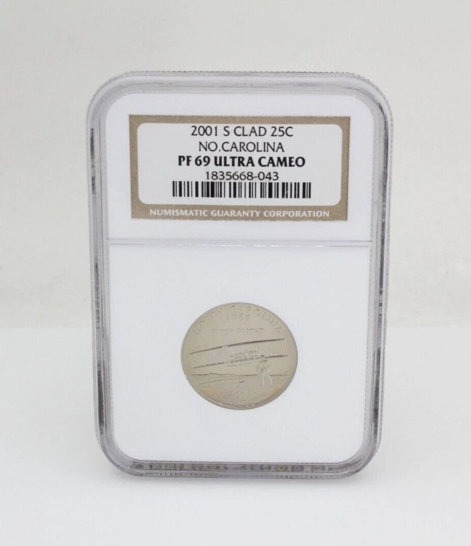 2001-S 25C NORTH CAROLINA ISLAND PROOF QUARTER- NGC PF 69 ULTRA CAMEO (1 of 2)