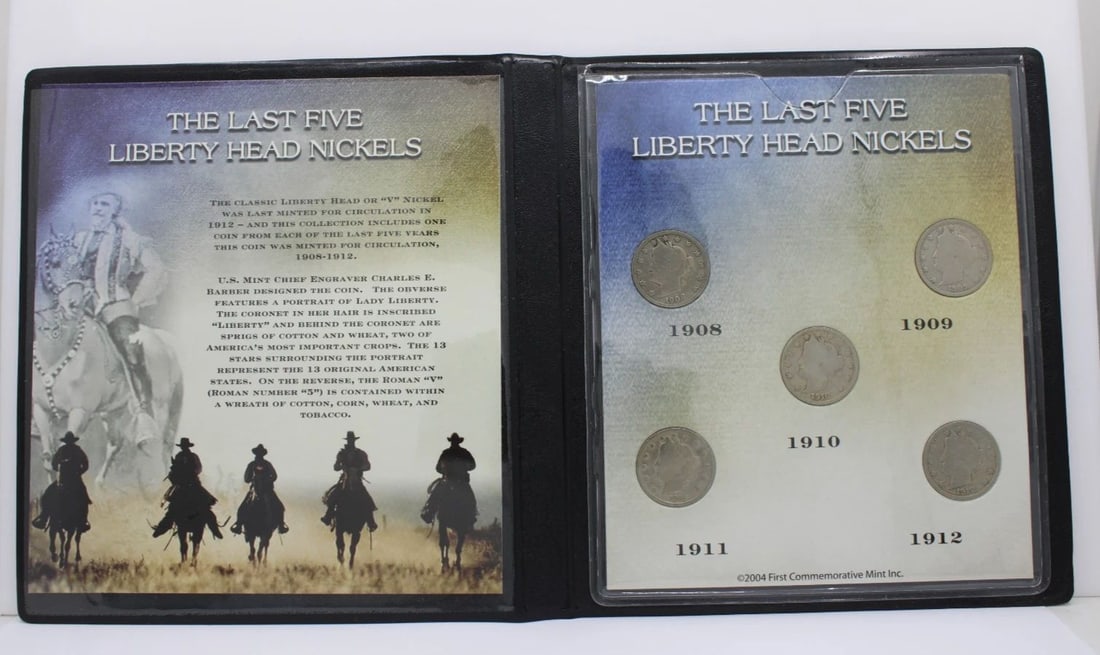 1908 - 1912 THE LAST FIVE LIBERTY HEAD NICKELS (1 of 2)