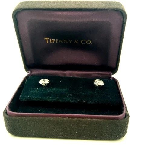 TIFFANY & CO 2.05 CARAT ROUND BRILLIANT G VS1 DIAMOND PLATINUM EARRINGS (1 of 1)