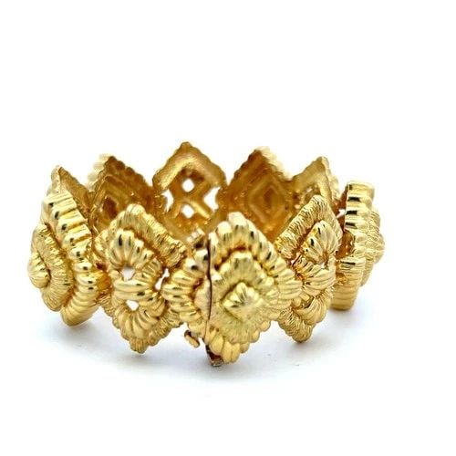 VAN CLEEF & ARPELS VINTAGE 85.70 GRAMS 18 KARAT YELLOW GOLD LINK BRACELET (1 of 2)