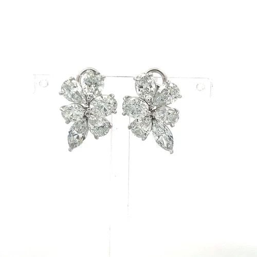 3.17 CARAT OVAL SHAPE E-D SI1-SI2 DIAMOND WHITE PLATINUM CLUSTER EARRINGS: 3.17 CARAT OVAL SHAPE E-D SI1-SI2 DIAMOND WHITE PLATINUM CLUSTER EARRINGS PRODUCT DESCRIPTION Title: 3.17 Carat Oval Shape E-D SI1-SI2 Diamond White Platinum Cluster Earrings Style: Cluster Metal: Whi
