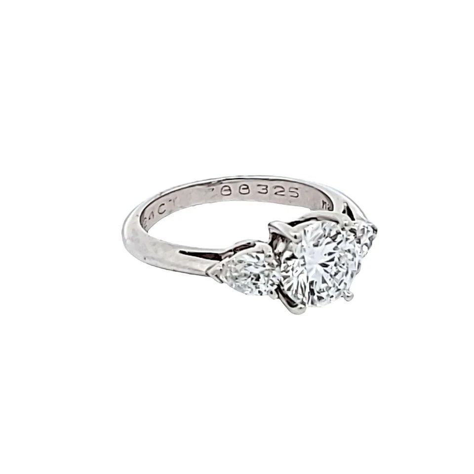 TIFFANY & CO.. 1.64 CARAT ROUND BRILLIANT E-VS1 DIAMOND PLATINUM RING: TIFFANY & CO.. 1.64 CARAT ROUND BRILLIANT E-VS1 DIAMOND PLATINUM RING Tiffany & Co. Tiffany & Co.. 1.64 Carat Round Brilliant E-VS1 Diamond Platinum Ring Details Department Unisex Adults Main Stone Di