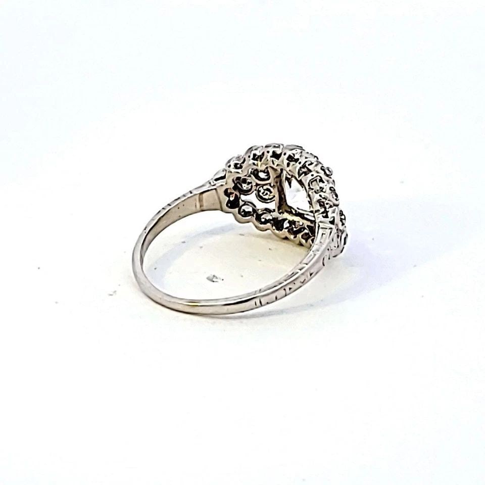 ANTIQUE 1.51 CARAT OLD EUROPEAN CUT I-VS1 DIAMOND PLATINUM ENGAGEMENT RING (1 of 1)