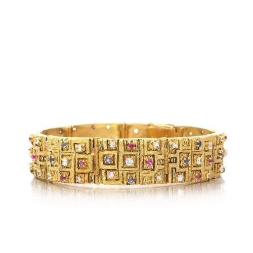 0.90 CARAT ROUND BRILLIANT H-SI1 DIAMOND 18 KARAT YELLOW GOLD LINK BRACELET: 0.90 CARAT ROUND BRILLIANT H-SI1 DIAMOND 18 KARAT YELLOW GOLD LINK BRACELET Title: 0.90 Carat Round Brilliant H-SI1 Diamond 18 Karat Yellow Gold Link Bracelet Style: Link Metal: 18 Karat Yellow Gold G
