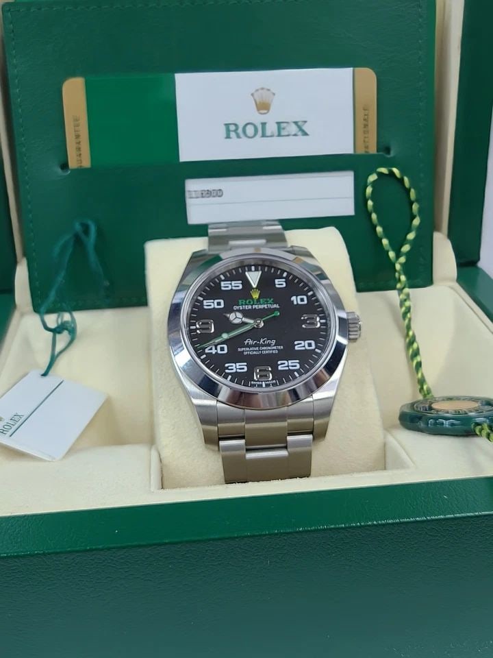 ROLEX OYSTER PERP AIR-KING BLACK DIAL 116900 40MM 2017 AIR KING WATCH 16622: ROLEX OYSTER PERP AIR-KING BLACK DIAL 116900 40MM 2017 AIR KING WATCH 16622 ROLEX OYSTER PERP AIR-KING BLACK DIAL 116900 40MM 2017 AIR KING WATCH 16622 Brand: Rolex Model: Air-King Reference number: 1