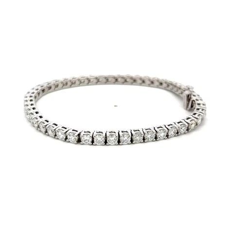 7.10 CARAT ROUND BRILLIANT G VS DIAMOND 14 KARAT WHITE GOLD TENNIS BRACELET (1 of 2)