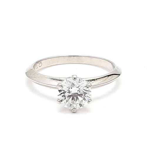 TIFFANY AND CO 1.10 CARAT ROUND BRILLIANT DIAMOND PLATINUM ENGAGEMENT RING: TIFFANY AND CO 1.10 CARAT ROUND BRILLIANT DIAMOND PLATINUM ENGAGEMENT RING Title: Tiffany and Co 1.10 Carat Round Brilliant Shape G-VS2 Diamond Platinum Engagement Ring Style: Engagement Metal: Platin