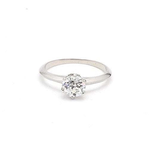 TIFFANY & CO 1.12 CARAT OLD EUROPEAN CUT F VS2 DIAMOND PLATINUM ENGAGEMENT RING: TIFFANY & CO 1.12 CARAT OLD EUROPEAN CUT F VS2 DIAMOND PLATINUM ENGAGEMENT RING Title: Tiffany & Co 1.12 Carat Old European Cut F VS2 Diamond Platinum Engagement Ring Style: Engagement Metal: Platinum