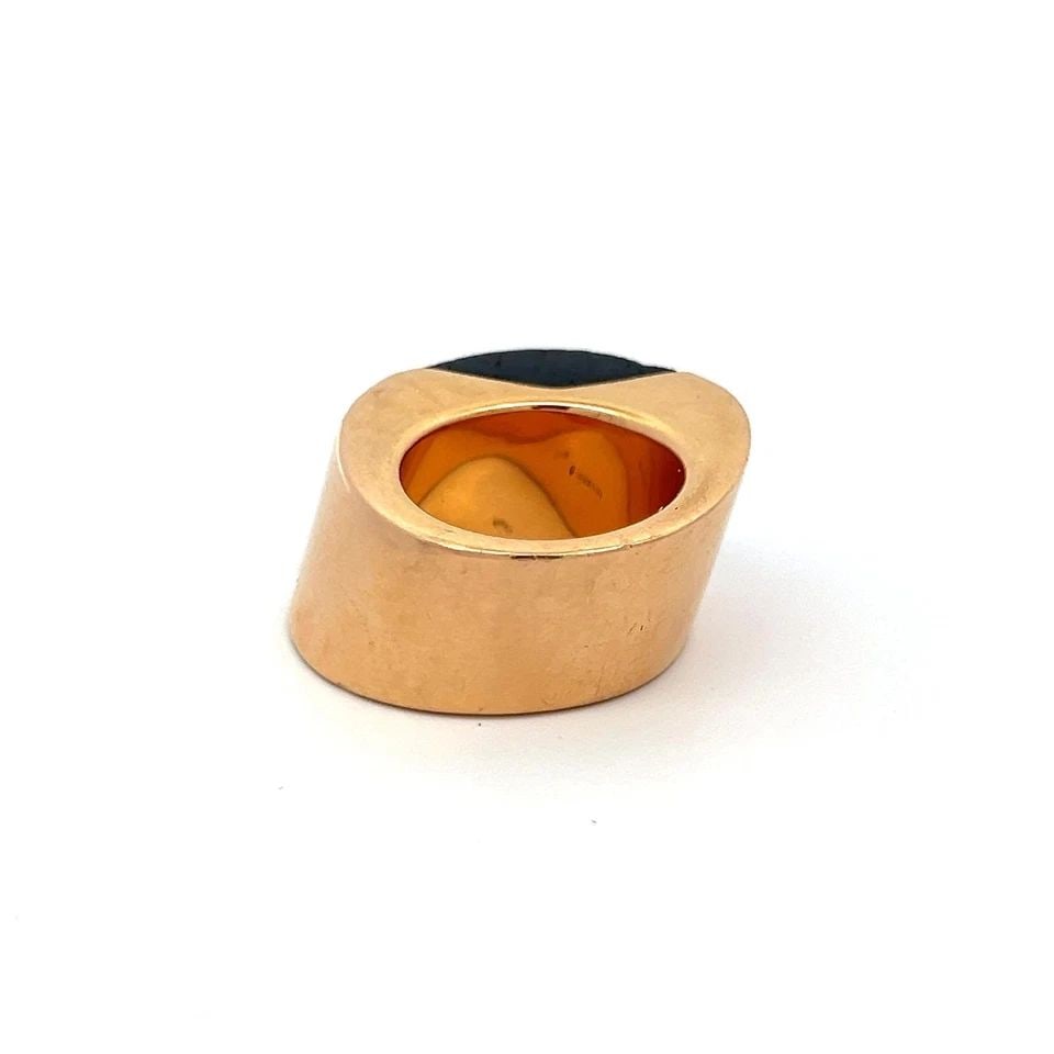 VHBRNIER VINTAGE 33.40 GRAMS 18 KARAT YELLOW GOLD COCKTAIL RING (1 of 1)