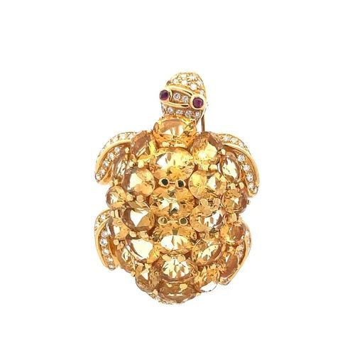 48.00 CARAT CITRINE 2.50 CARAT ROUND DIAMOND 18K YELLOW GOLD PIN BROOCH: PRODUCT DESCRIPTION Title: 48.00 Carat Oval Shape Citrine 2.50 Carat Round Brilliant G VS Diamond 18 Karat Yellow Gold Pin Brooch Style: Pin Metal: 18 Karat Yellow Gold Gemstone 1: 2.5 Carat Diamond N