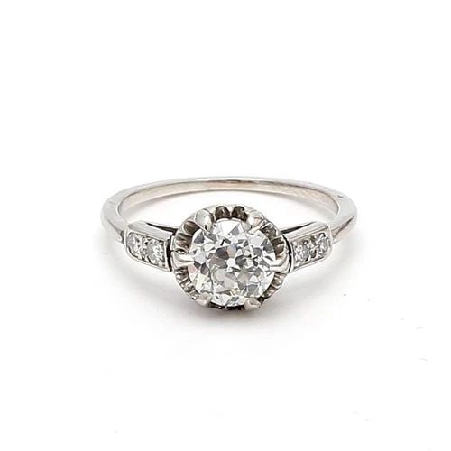 1.17 CARAT CIRCULAR BRILLIANT CUT J VS2 DIAMOND PLATINUM ENGAGEMENT RING (1 of 1)