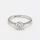 1.00 CARAT CIRCULAR BRILLIANT CUT H SI1 DIAMOND PLATINUM ENGAGEMENT RING (1 of 2)