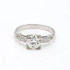 1.40 CARAT OLD EUROPEAN CUT SHAPE K-SI1 DIAMOND PLATINUM ENGAGEMENT RING: 1.40 CARAT OLD EUROPEAN CUT SHAPE K-SI1 DIAMOND PLATINUM ENGAGEMENT RING Title: 1.40 Carat Old European Cut Shape K-SI1 Diamond Platinum Engagement Ring Style: Engagement Metal: Platinum Gemstone 1: 1
