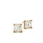 1.86 CARAT PRINCESS CUT H-G SI2 DIAMOND 14 KARAT YELLOW GOLD STUD EARRINGS: 1.86 CARAT PRINCESS CUT H-G SI2 DIAMOND 14 KARAT YELLOW GOLD STUD EARRINGS PRODUCT DESCRIPTION Title: 1.86 Carat Princess Cut H-G SI2 Diamond 14 Karat Yellow Gold Stud Earrings Style: Stud Metal: 14 K
