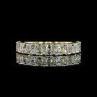 LAB-GROWN 2.12 CARAT ASSCHER E-F-VS+ DIAMOND 14K YELLOW GOLD HALF ETERNITY BAND: LAB-GROWN 2.12 CARAT ASSCHER E-F-VS+ DIAMOND 14K YELLOW GOLD HALF ETERNITY BAND Title: High-quality Brand-New Echo Friendly Elegant Lab-Grown 2.12 Carat Asscher E-F-VS+ Diamond 14K Yellow Gold Half Et