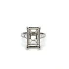 PLATINUM SEMI MOUNT RING WITH 1.42 CARAT DIAMONDS FITS 14.1X8.8MM CENTER STONE: PLATINUM SEMI MOUNT RING WITH 1.42 CARAT DIAMONDS FITS 14.1X8.8MM CENTER STONE Detailed Description: Platinum Semi Mount Ring, Fits 14.1x8.8mm, 0.5ct Diamonds, Size 6.75 DESCRIPTION: Embrace the timel