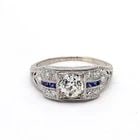 1.74 CARAT OLD EUROPEAN CUT K-VS1 DIAMOND PLATINUM WEDDING RING: 1.74 CARAT OLD EUROPEAN CUT K-VS1 DIAMOND PLATINUM WEDDING RING Title: 1.74 Carat Old European Cut K-VS1 Diamond Platinum Wedding Ring Style: Wedding Metal: Platinum Gemstone 1: 1.04 Carat Diamond Num