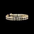 LAB-GROWN 6.97 CARAT MIX E-VVS2 DIAMOND 14K YG TENNIS BRACELET: LAB-GROWN 6.97 CARAT MIX E-VVS2 DIAMOND 14K YG TENNIS BRACELET Lab-Grown 6.97 Carat MIX E-VVS2 Diamond 14K Yellow Gold Tennis Bracelet Details Department Unisex Adults Main Stone No Stone Metal Yellow