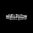 LAB-GROWN 9.89 CARAT MIX E-F-VVS2 DIAMOND 14K WHITE GOLD TENNIS BRACELET: LAB-GROWN 9.89 CARAT MIX E-F-VVS2 DIAMOND 14K WHITE GOLD TENNIS BRACELET Title: High-quality Brand-New Echo Friendly Elegant Lab-Grown 9.89 Carat MIX E-F-VVS2 Diamond 14K White Gold Tennis Bracelet Vi